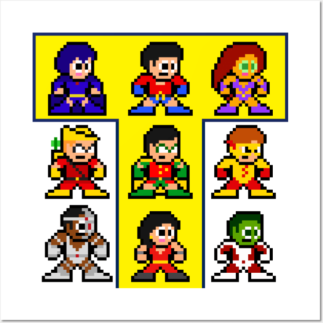 8-bit Classic Teenage Titans Wall Art by 8-BitHero